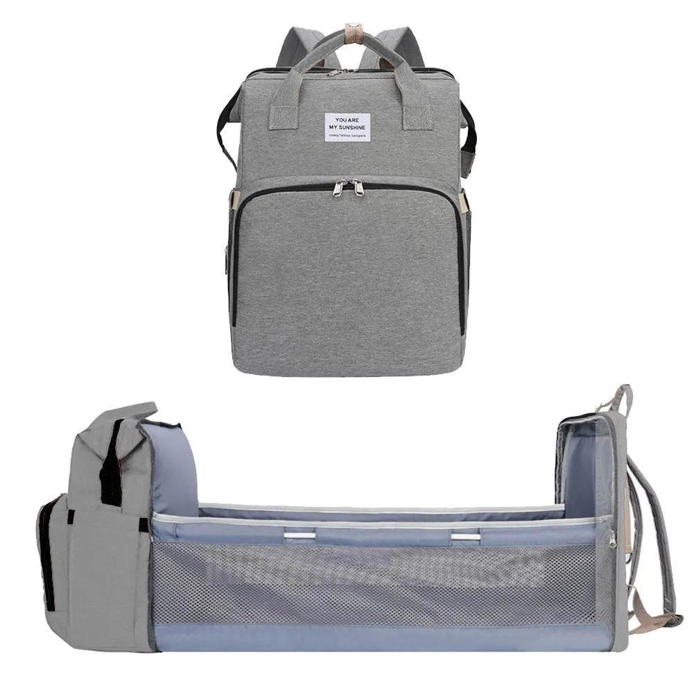 Multifunctional Baby Bag with Folding Changing Bed