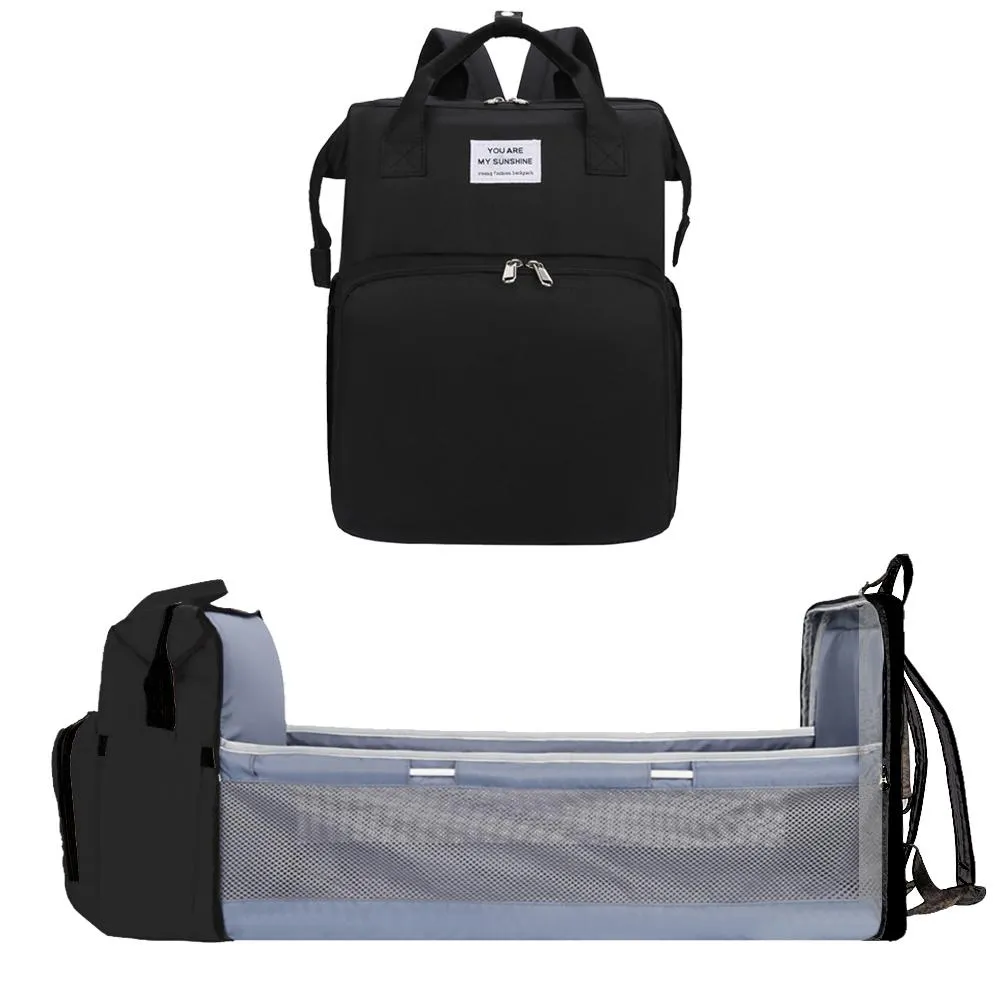 Multifunctional Baby Bag with Folding Changing Bed