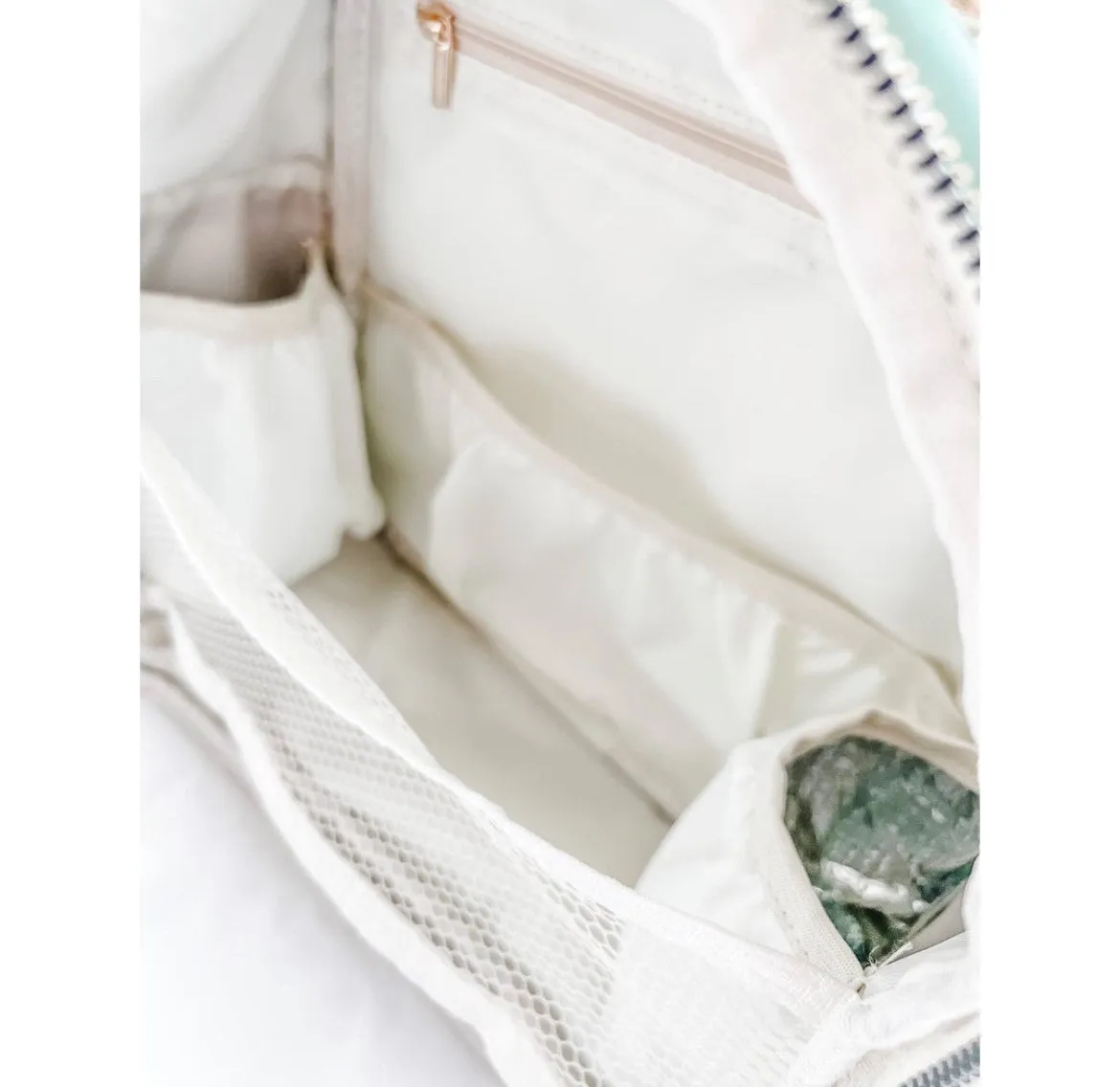 MummaBear Eucalyptus - Vegan Leather Nappy Backpack