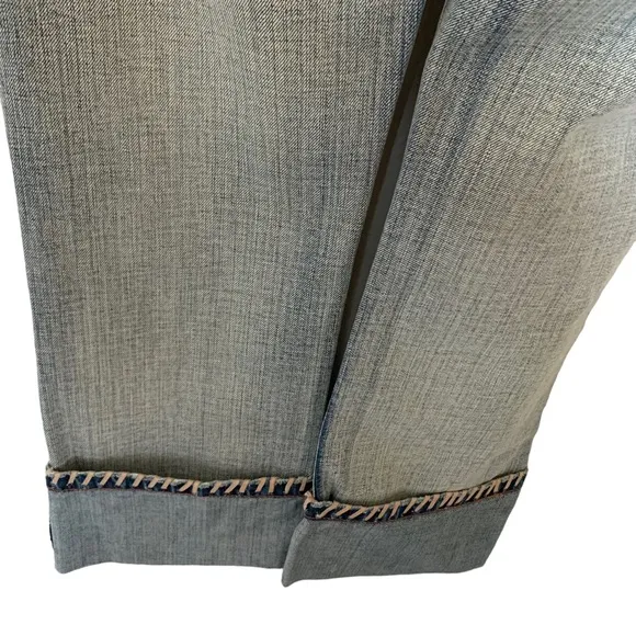 MVX Tribe | Size 27 Leather Jean USA Design 100% Cotton Leather Trim Boho Cowboy