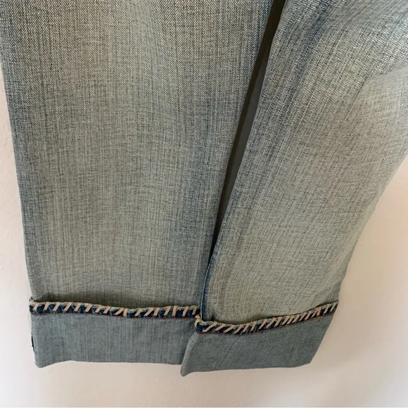 MVX Tribe | Size 27 Leather Jean USA Design 100% Cotton Leather Trim Boho Cowboy
