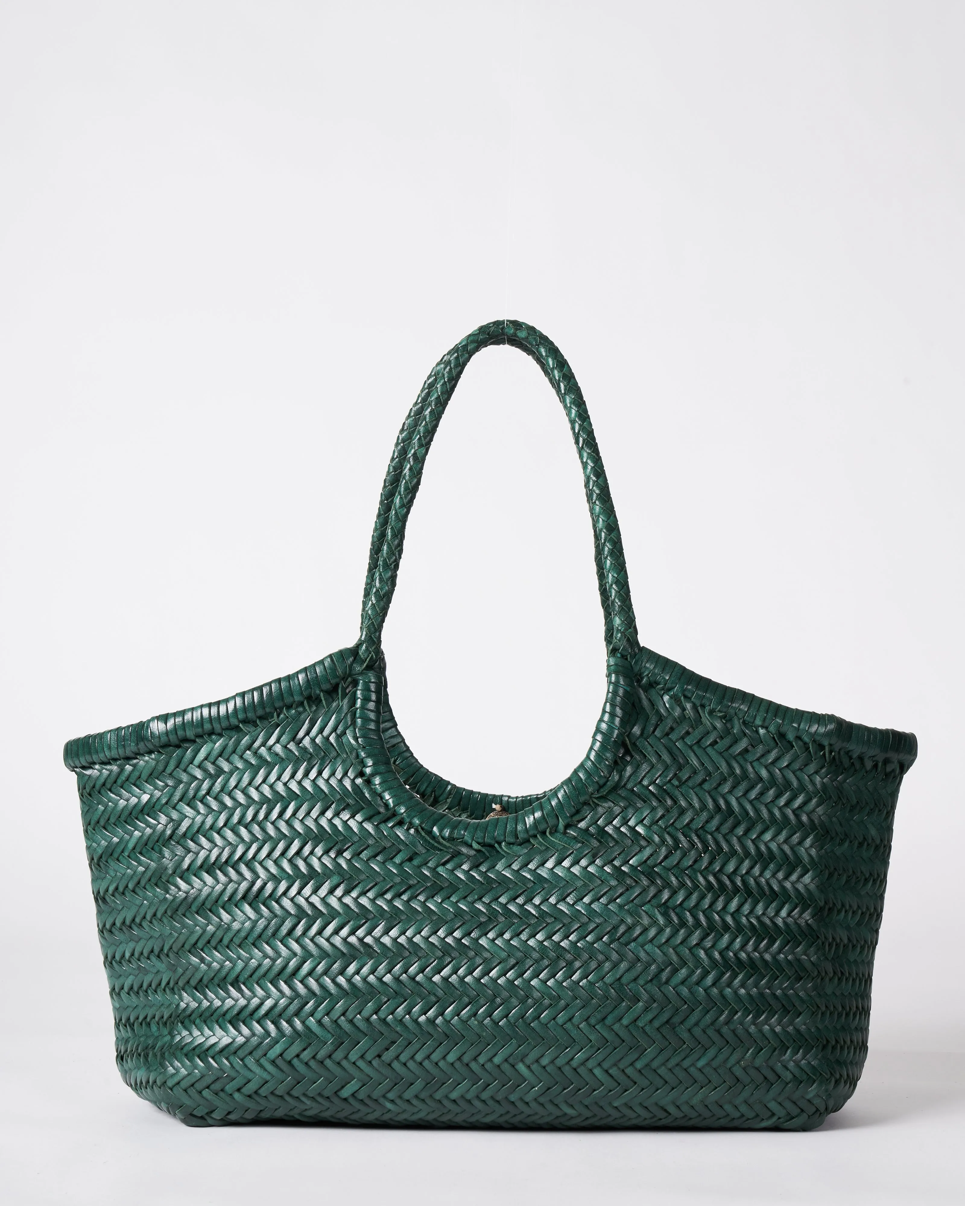 nantucket basket big - forest leather
