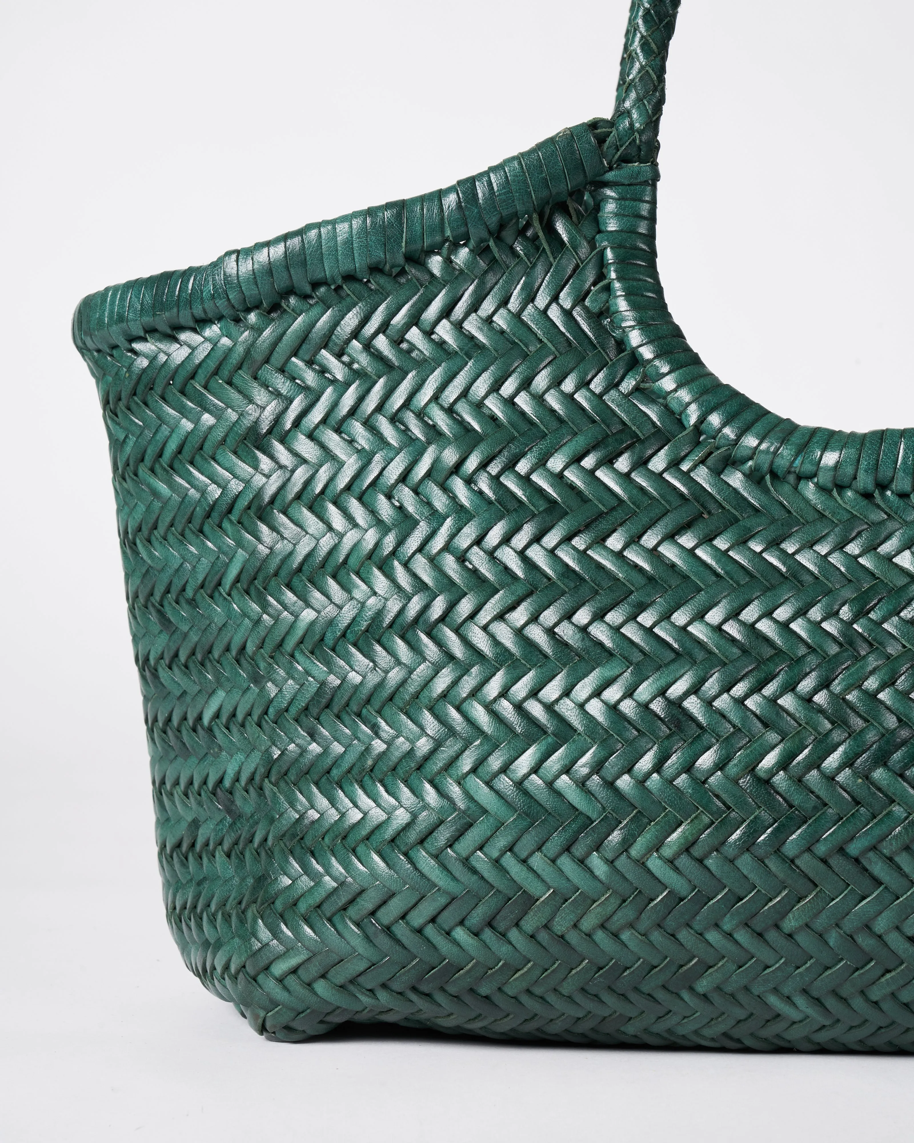 nantucket basket big - forest leather