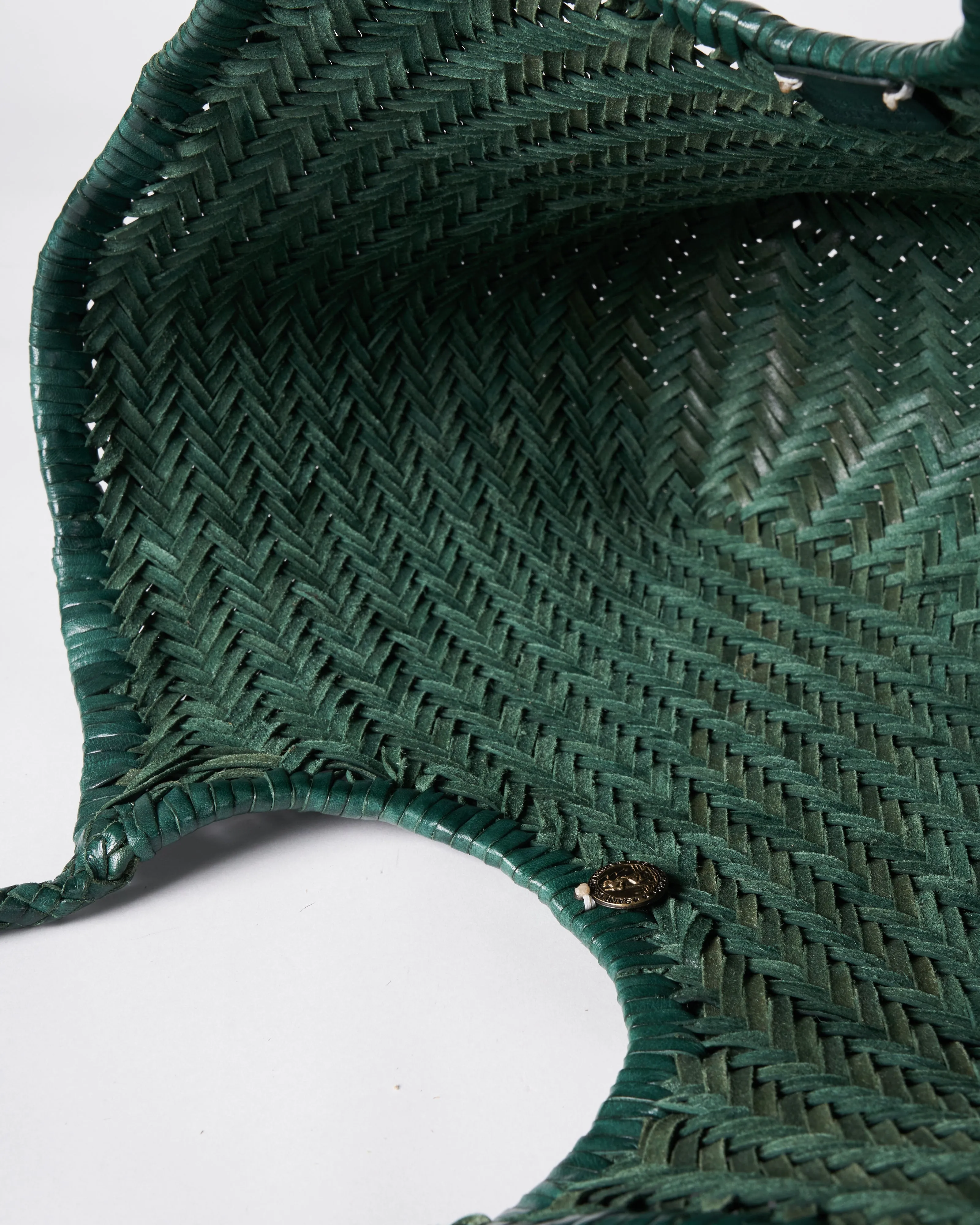 nantucket basket big - forest leather