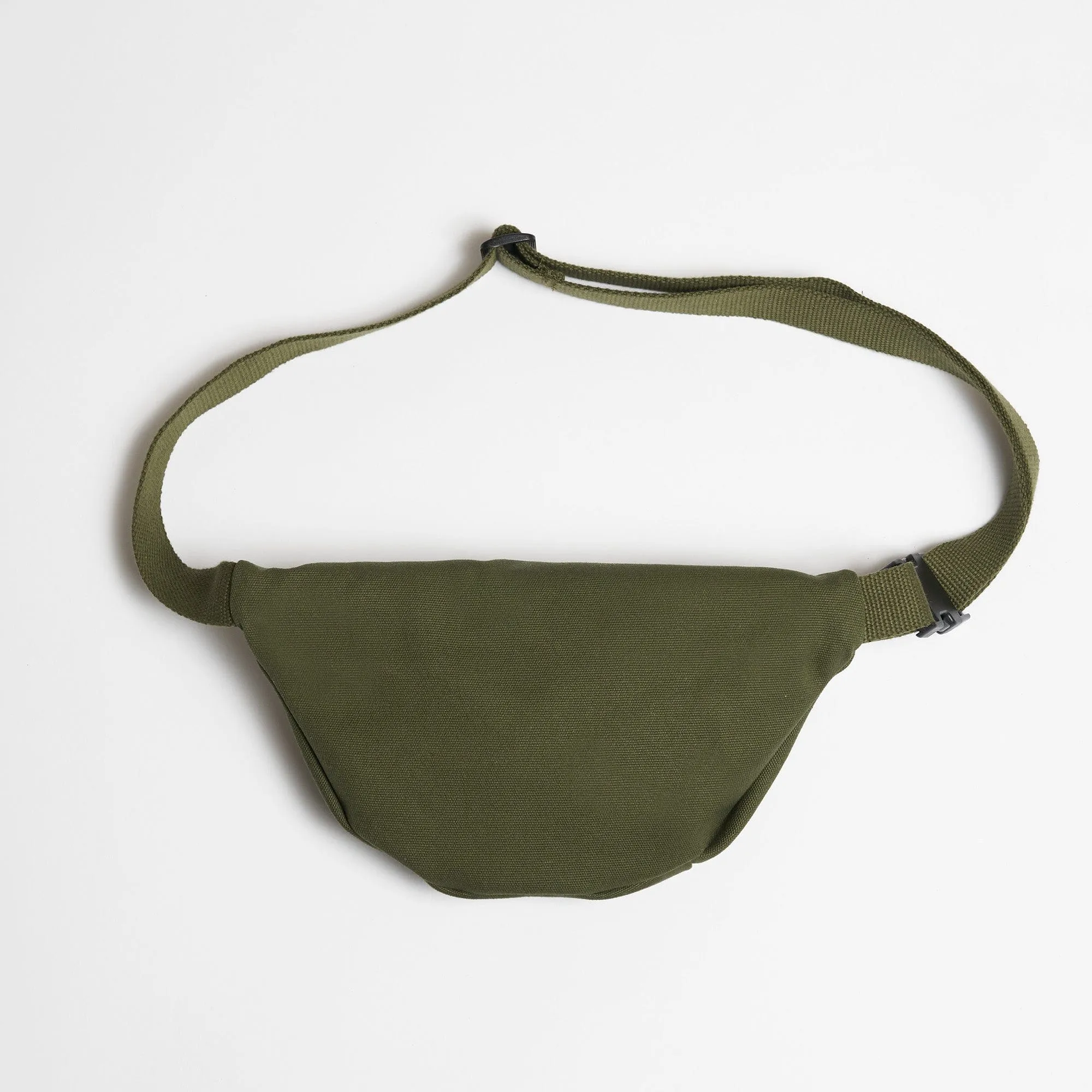 Natural Cotton Canvas Bum Bag | Dark Olive