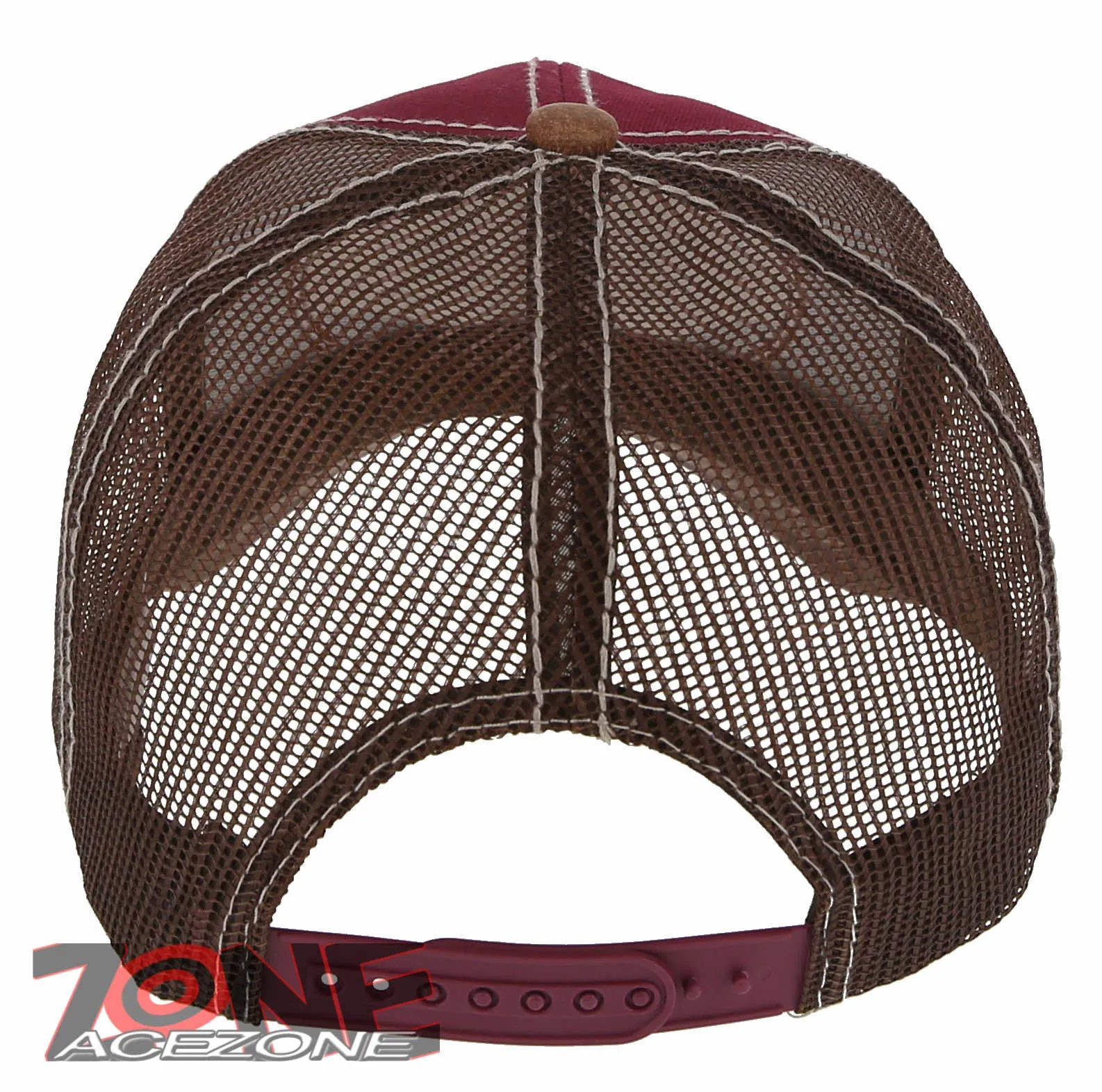 NEW! COCK ROOSTER FIGHT MESH TRUCKER SNAPBACK BASEBALL CAP HAT BURGUNDY