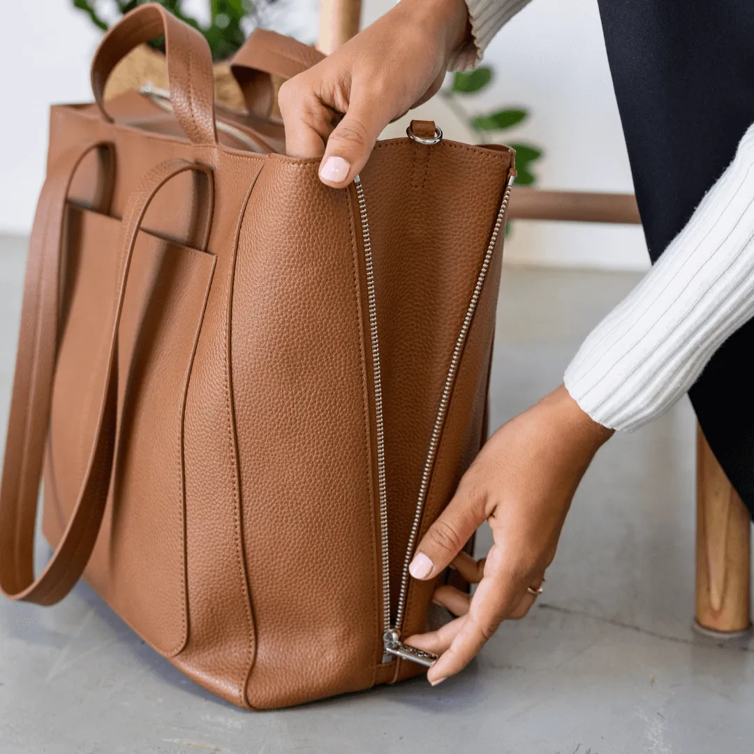 NEW Ida Tote   Organiser (Vegan) Tan
