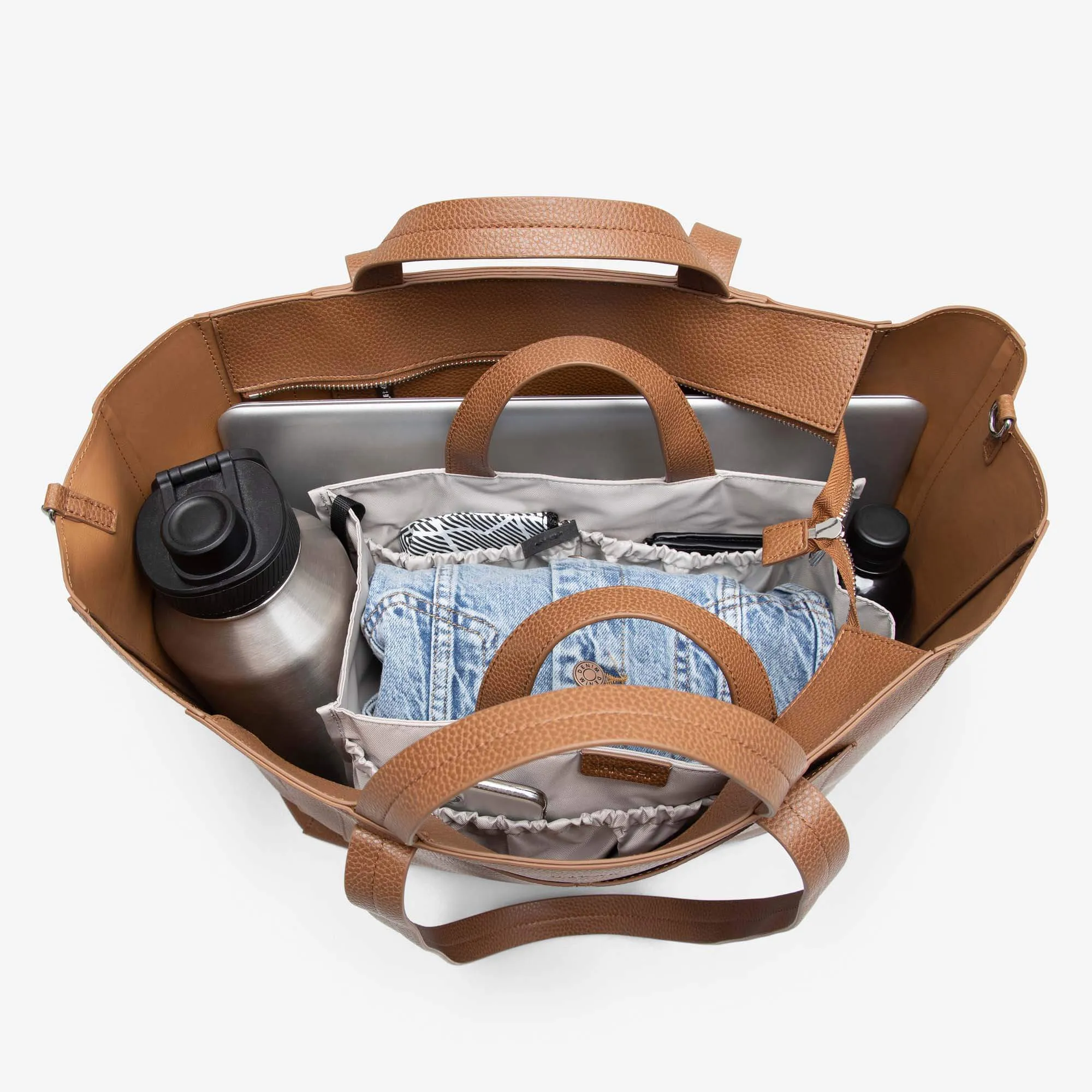 NEW Ida Tote   Organiser (Vegan) Tan