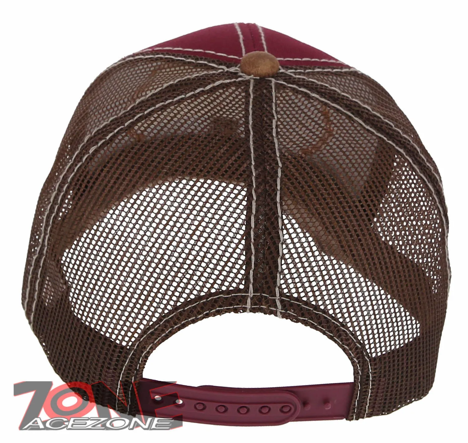 NEW! OUR LADY OF GUADALUPE CATHOLIC MEXICAN TRUCKER BASEBALL CAP HAT BURGUNDY