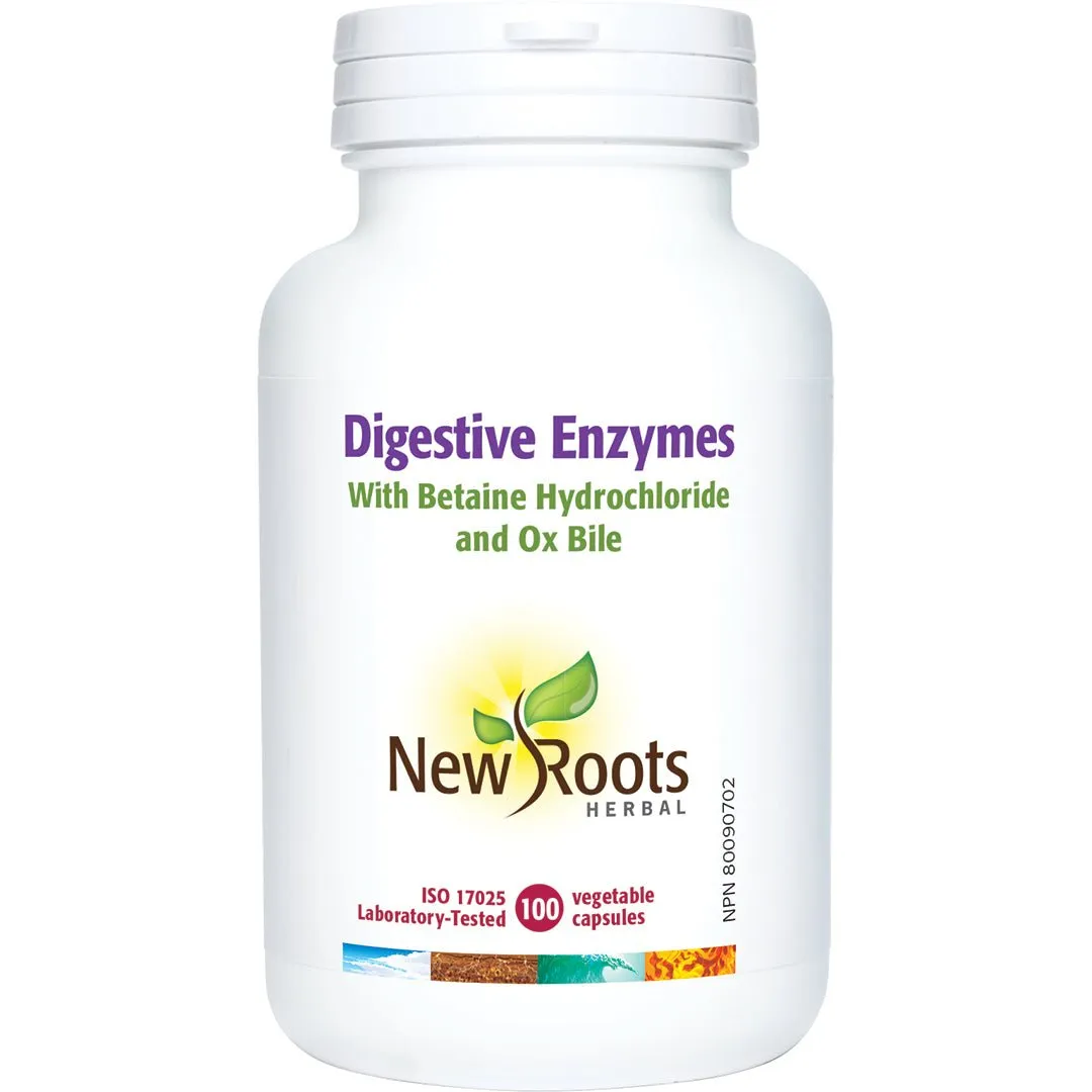 New Roots Digestive Enzymes 100 Veg Capsules