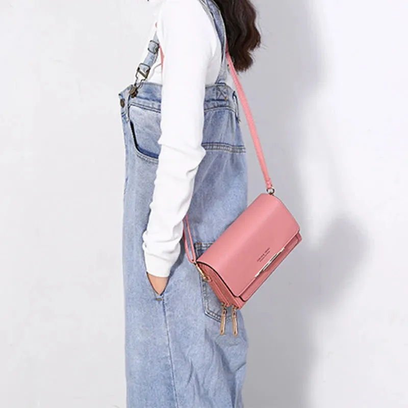 New Women Pu Leather Handbags Female Multifunctional Large Capacity Shoulder bags Fashion Crossbody Bags For Ladies Phone Purse
