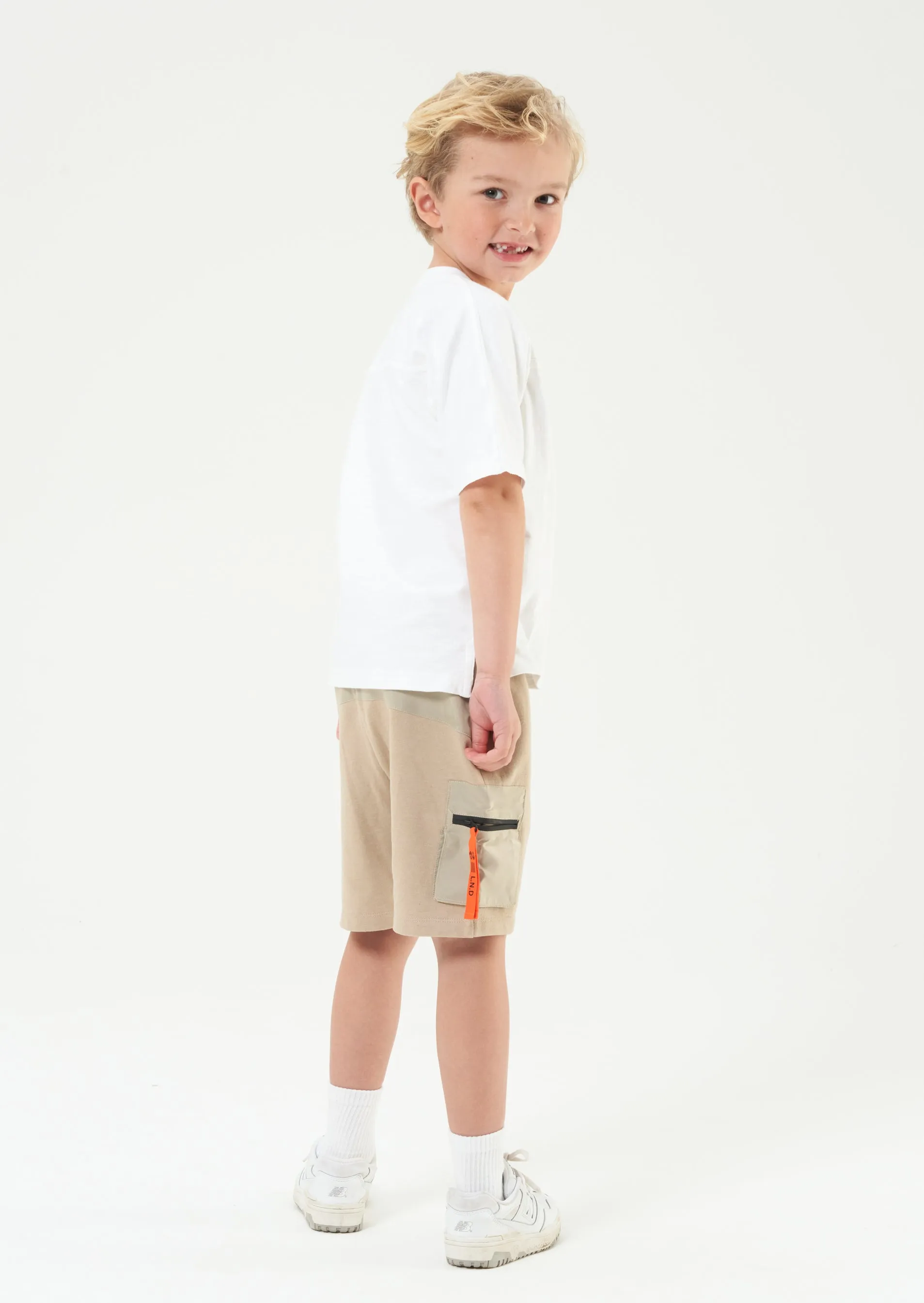 Niko Nylon Pocket Short - Stone