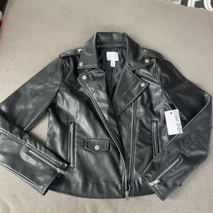 Nine West motorcycle black faux jacket
