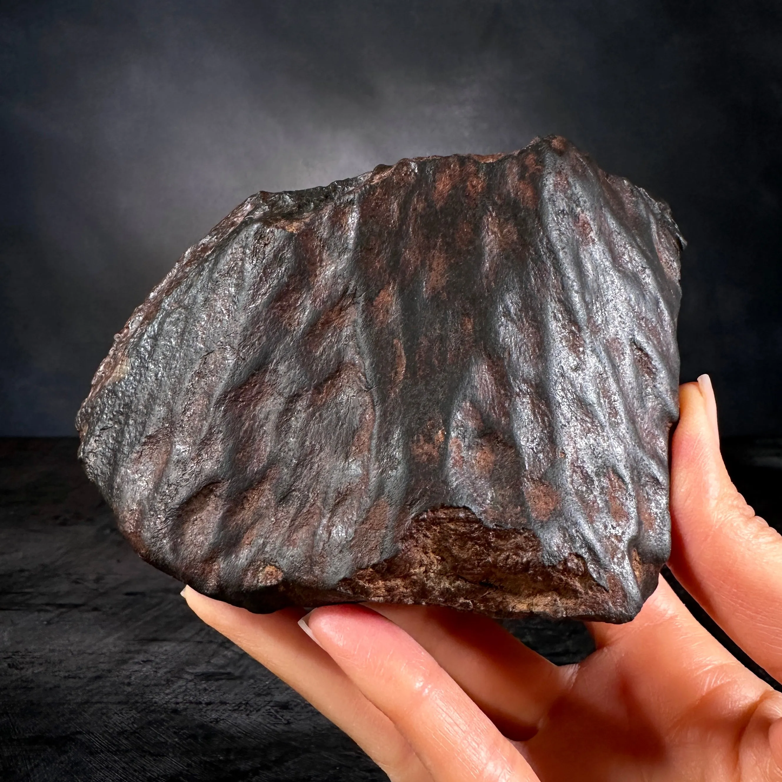NWA Ordinary Chondrite Meteorite with Fluted Regmaglypts, 1095g, Premium Collector’s Specimen | Algeria, Northwest Africa