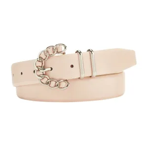 NWT Steve Madden Womens Faux Leather Chain-Buckle Belt. SM36772 X-Large