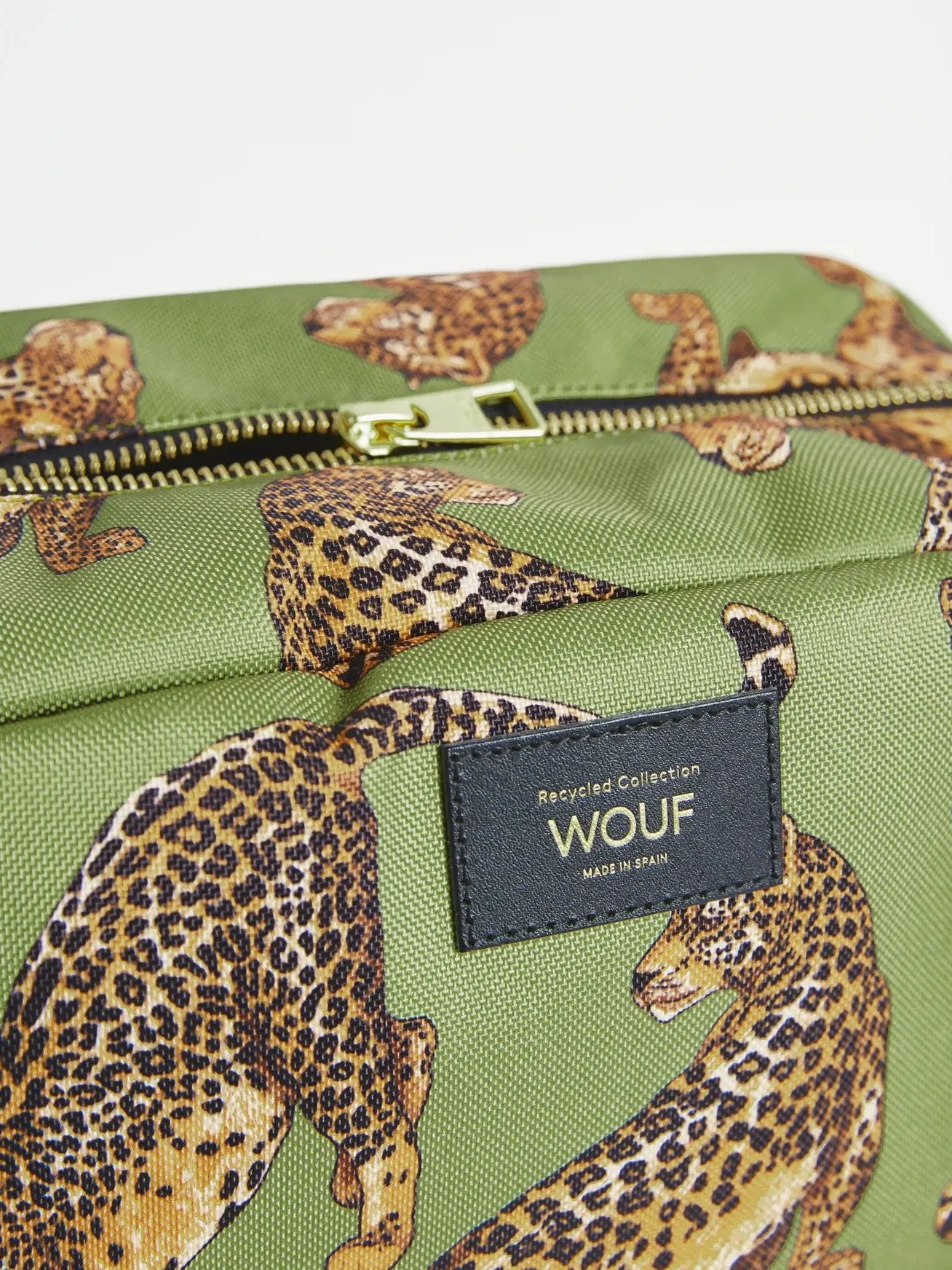 Olive Leopard Large Toiletry Bag