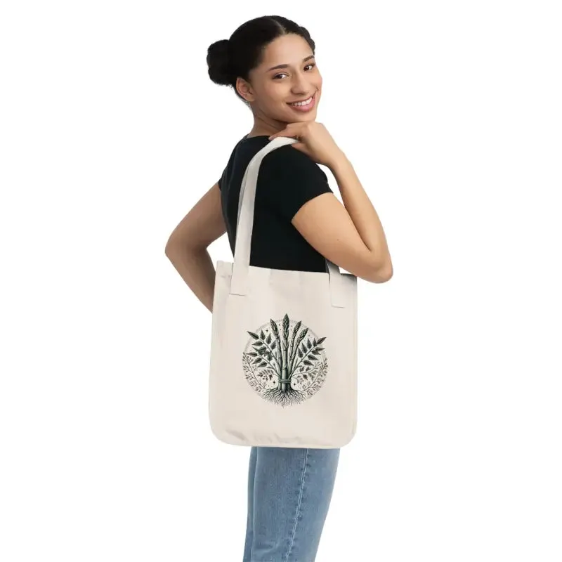 Organic Canvas Tote Autumn Style Nature Inspired Bag