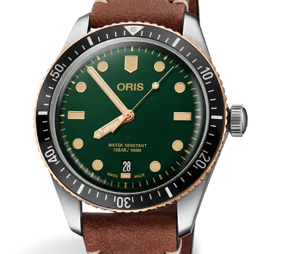 Oris Divers Sixty-Five Watch with Green Dial, 40mm