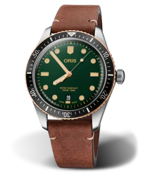 Oris Divers Sixty-Five Watch with Green Dial, 40mm