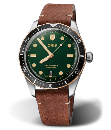 Oris Divers Sixty-Five Watch with Green Dial, 40mm