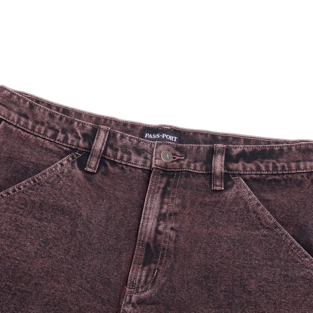 Pass~Port Workers Club Shorts Wine Over-Dye
