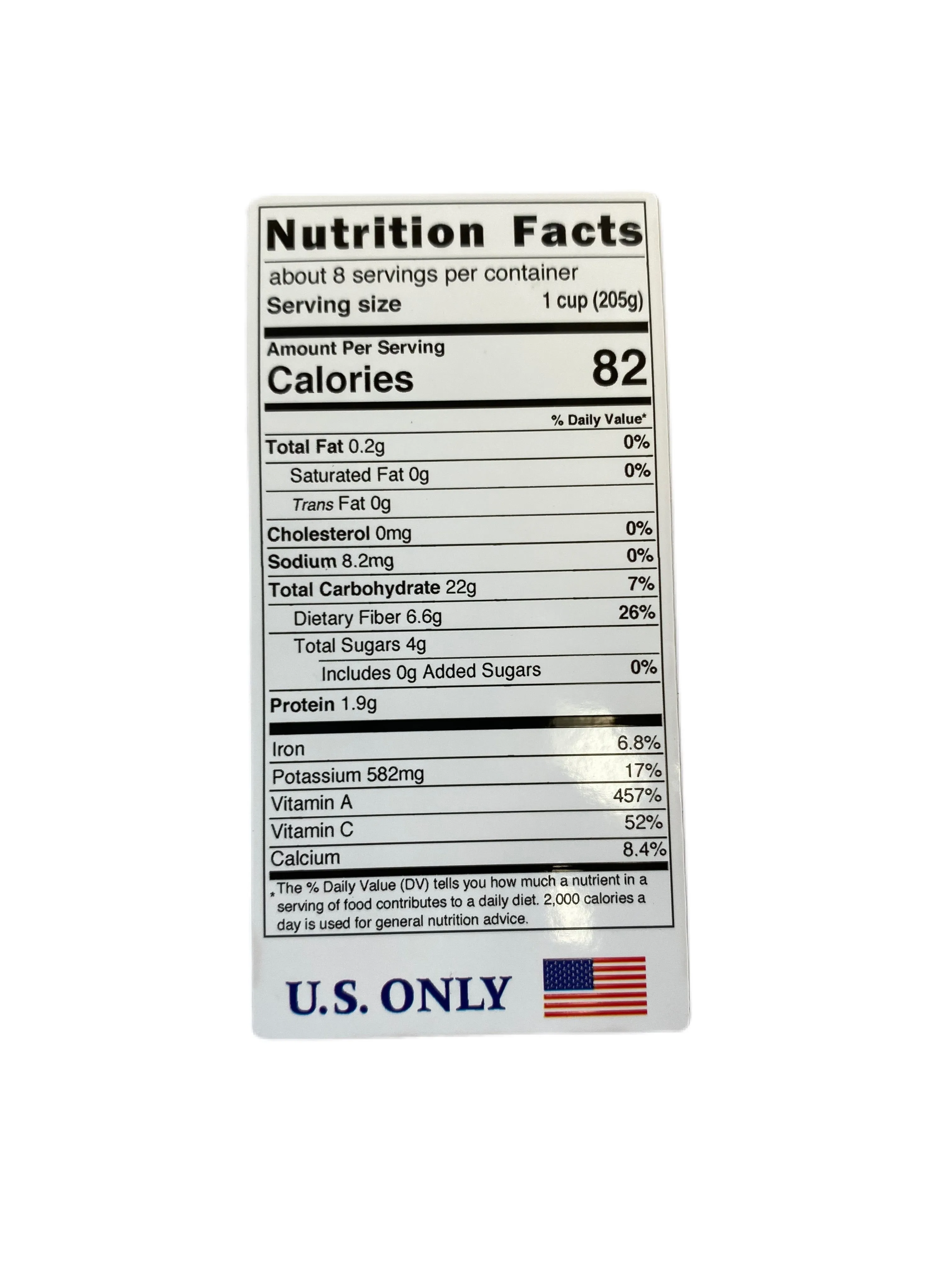 Patriot Foods Frozen U.S. Butternut Squash 1 Lb. 4 Servings per pound