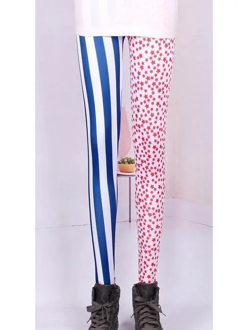 Patriotic Stars & Stripes Fashion Leggings