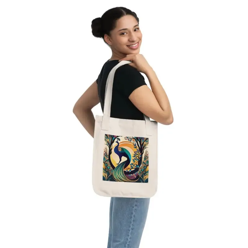 Peacock Organic Tote Bag for Eco Vibes
