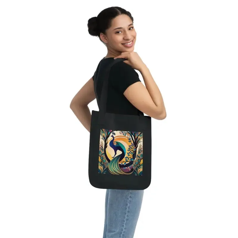 Peacock Organic Tote Bag for Eco Vibes