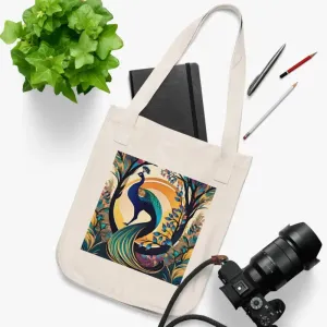 Peacock Organic Tote Bag for Eco Vibes