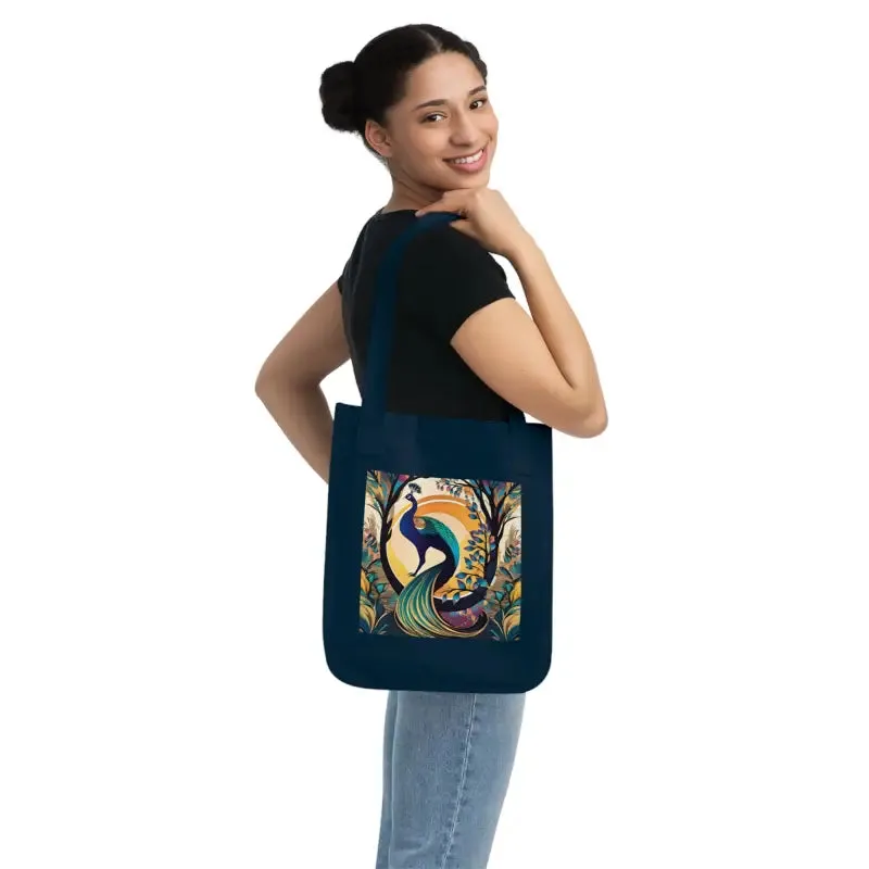 Peacock Organic Tote Bag for Eco Vibes