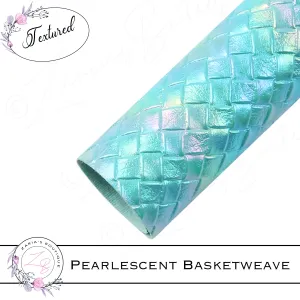 ⋅ Pearlescent Basketweave ⋅ Textured Vegan Faux Leather ⋅