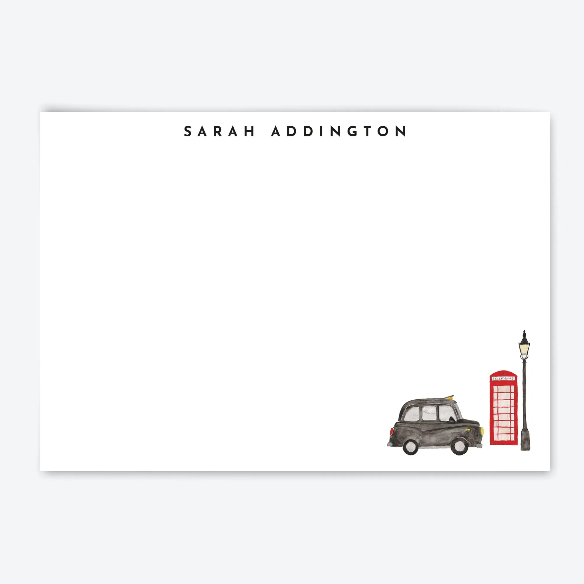 Personalised London Icon Letter & Card Writing Stationery Gift Set with Organiser