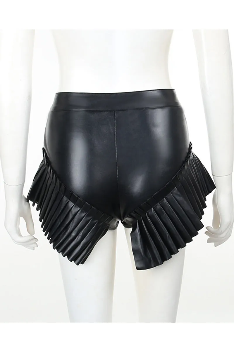 PH0175 Vegan Leather Shorts