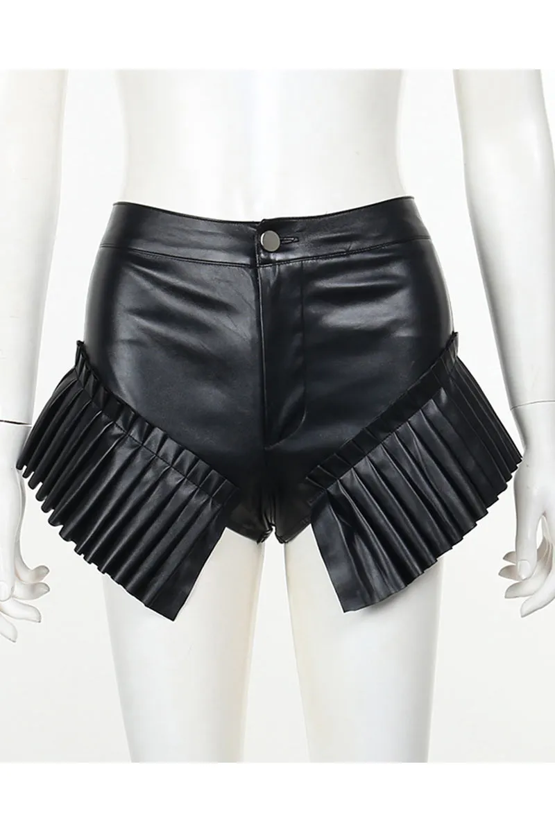 PH0175 Vegan Leather Shorts