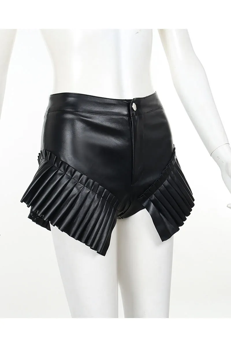 PH0175 Vegan Leather Shorts