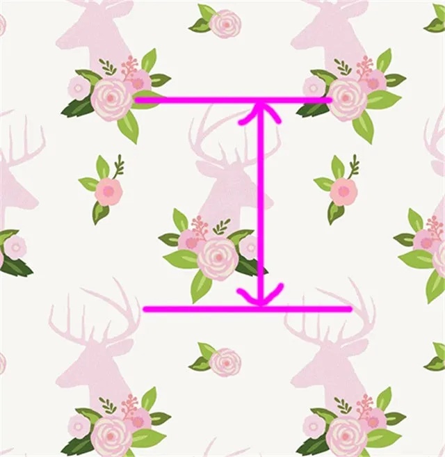 Pink Floral Deer ~ Faux Leather ~ 1mm