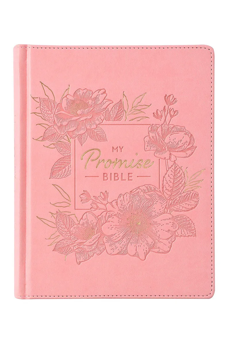 Pink Floral Faux Leather KJV My Promise Bible