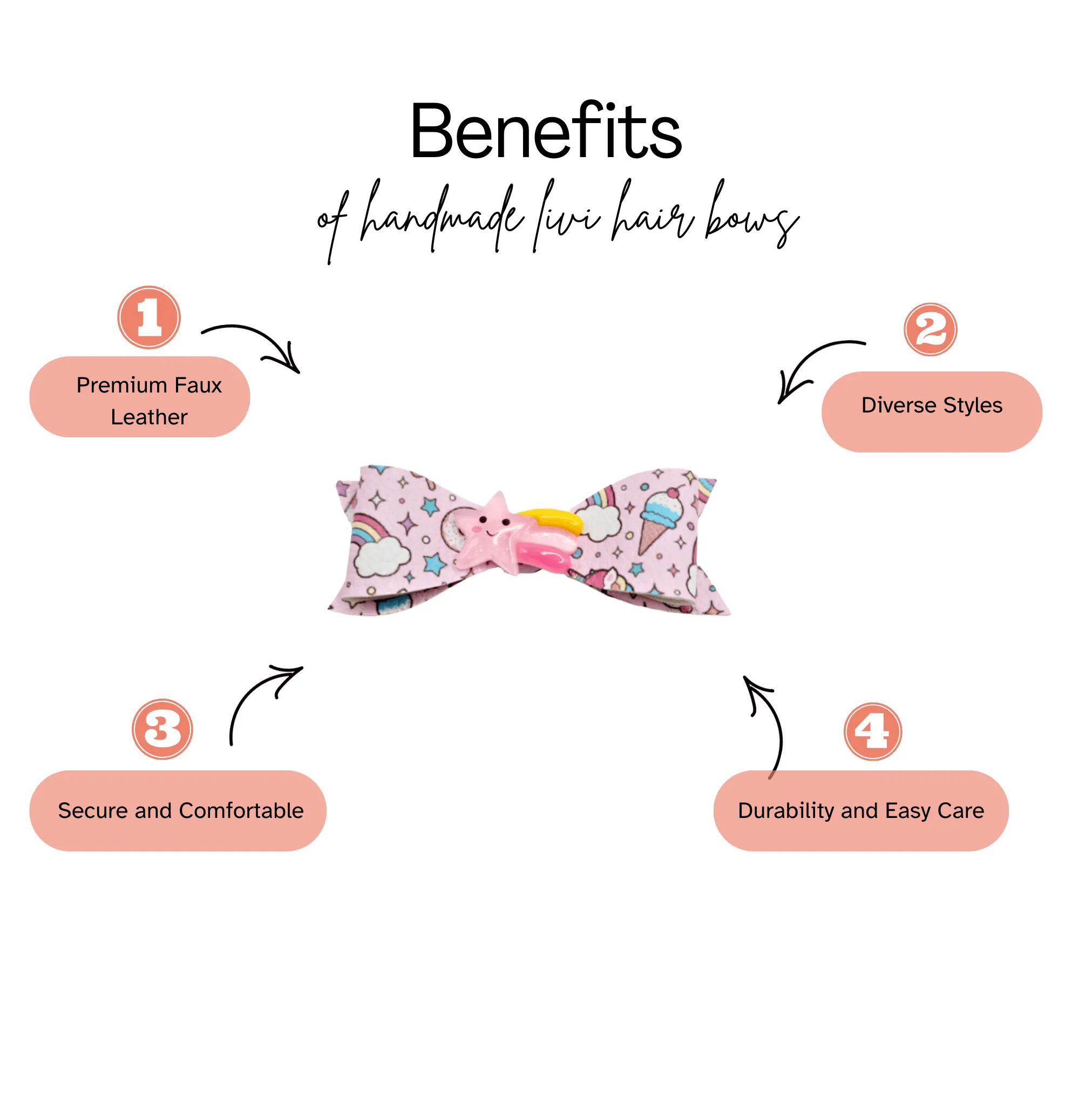 Pony Livi Hair Bow Clips