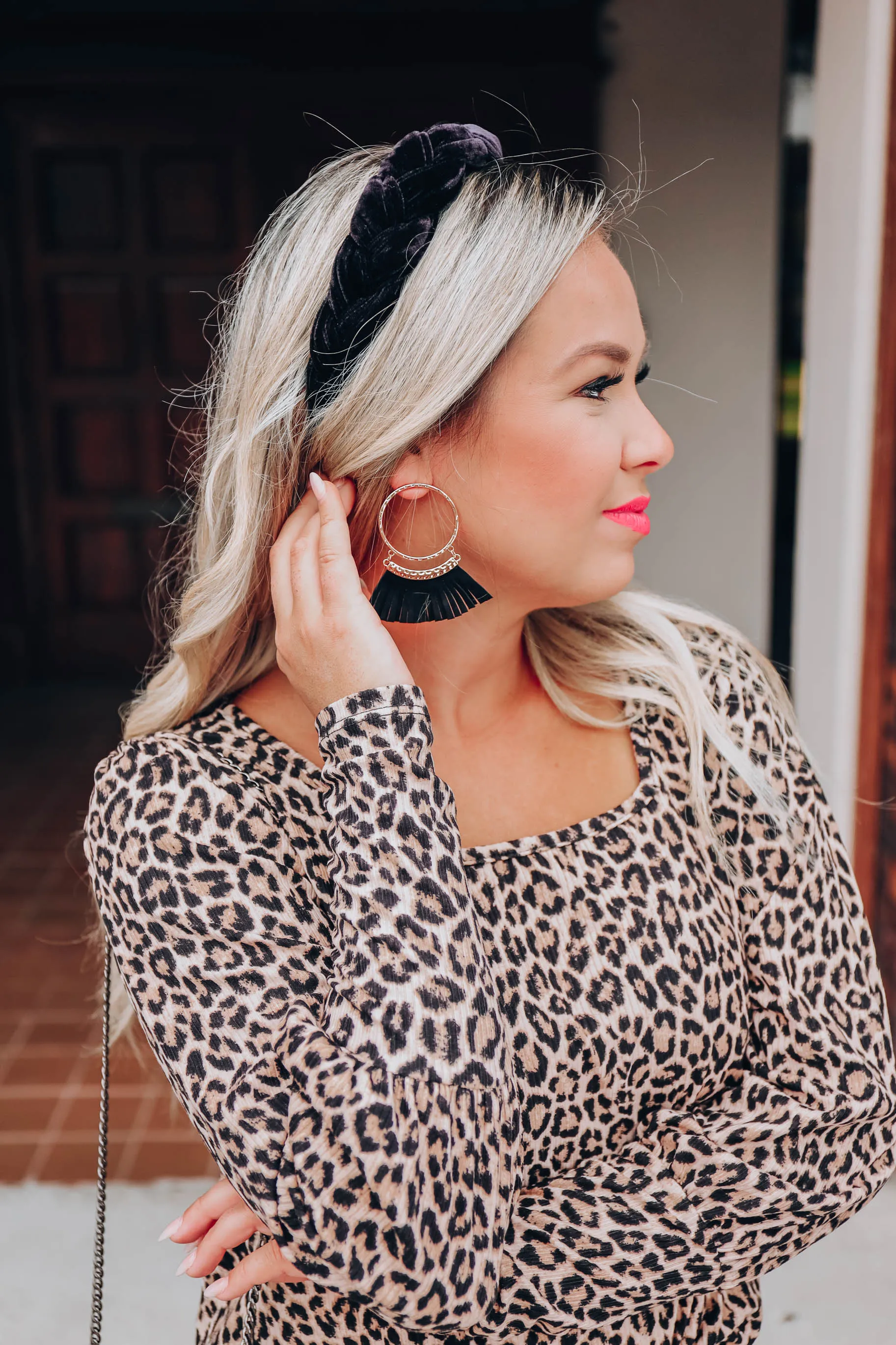 Poppy Fringe Earrings - Black