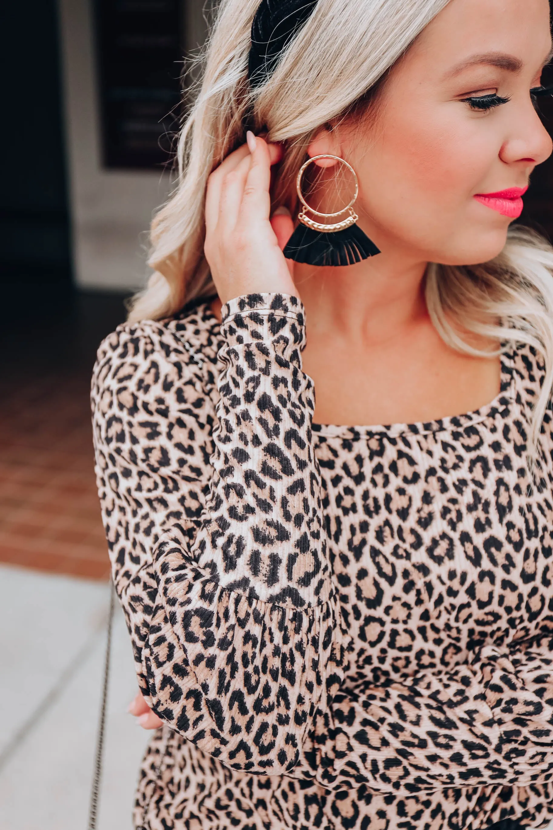 Poppy Fringe Earrings - Black