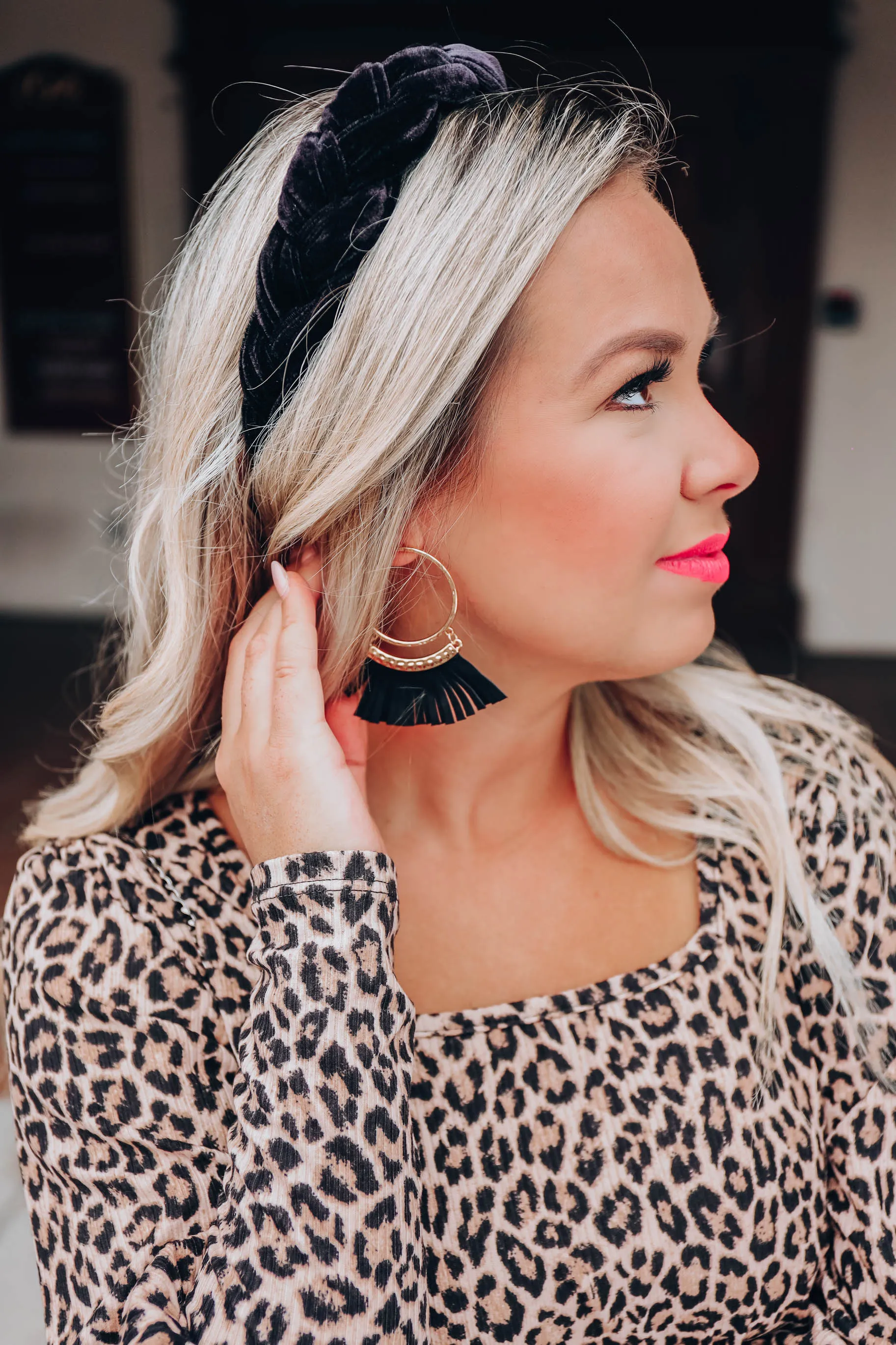 Poppy Fringe Earrings - Black