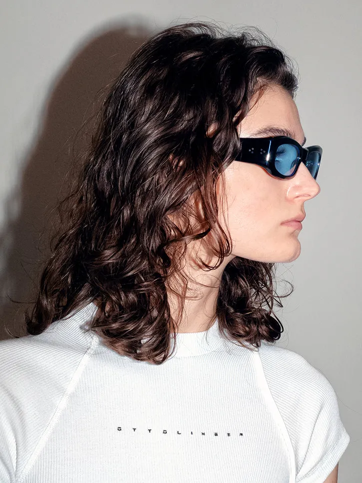 Port Tanger Saudade Sunglasses, Black/Blue
