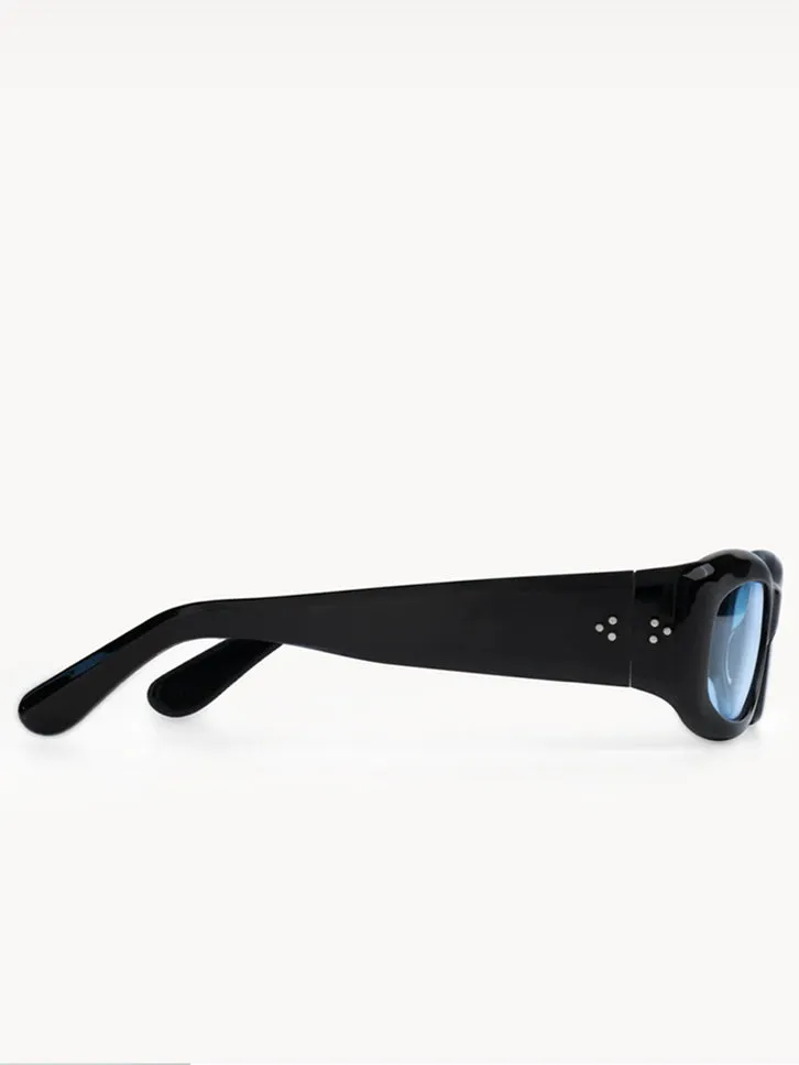 Port Tanger Saudade Sunglasses, Black/Blue
