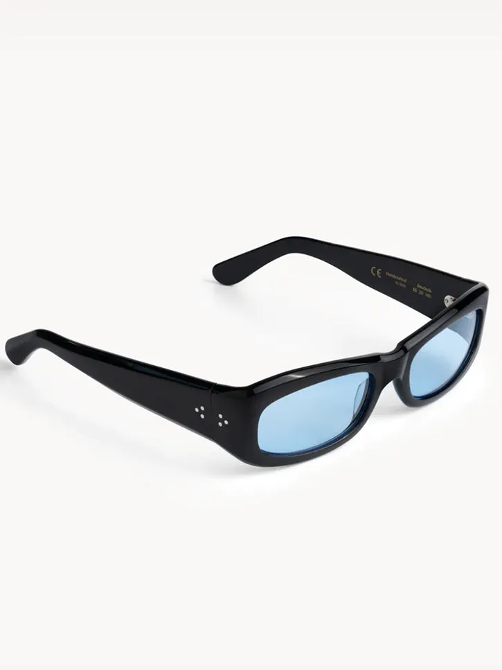 Port Tanger Saudade Sunglasses, Black/Blue