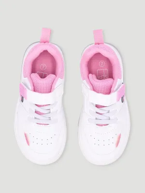 Pre-Girls Butterfly Low Light Up Sneaker - White/Pink