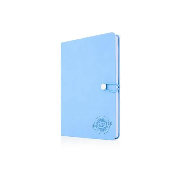 Premto - A5 192 Page Hardcover Pu Notebook With Elastic - Cornflower Blue