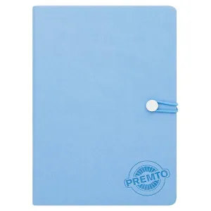 Premto - A5 192 Page Hardcover Pu Notebook With Elastic - Cornflower Blue