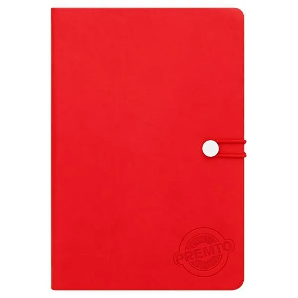 Premto - A5 192 Page Hardcover Pu Notebook With Elastic - Ketchup Red