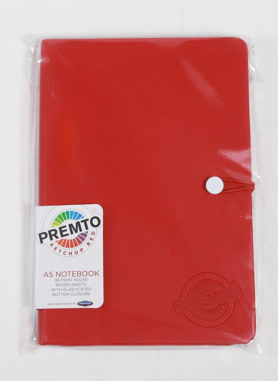 Premto - A5 192 Page Hardcover Pu Notebook With Elastic - Ketchup Red